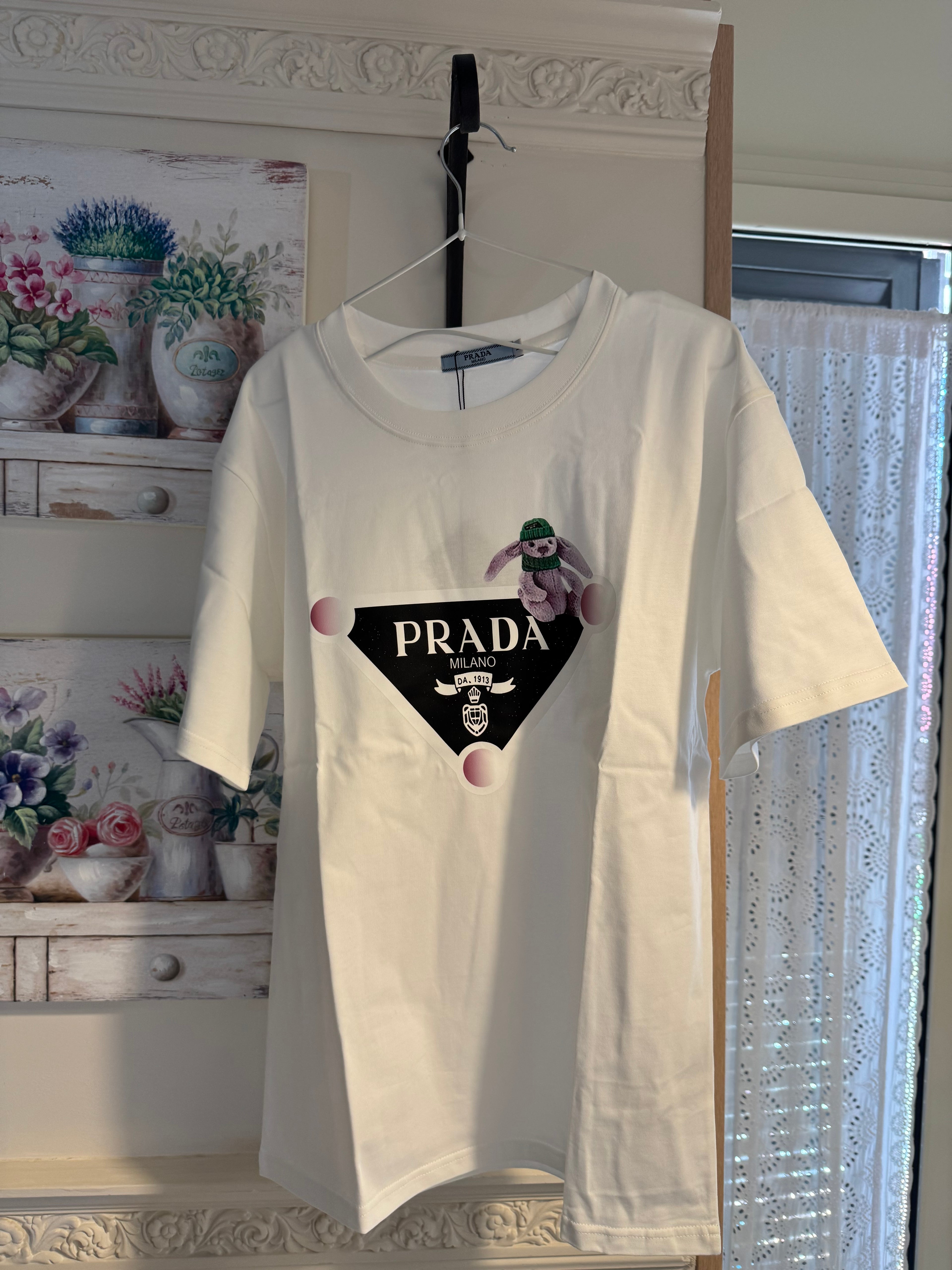T-shirt PRADA – TAGLIA (L) a Maniche Corte